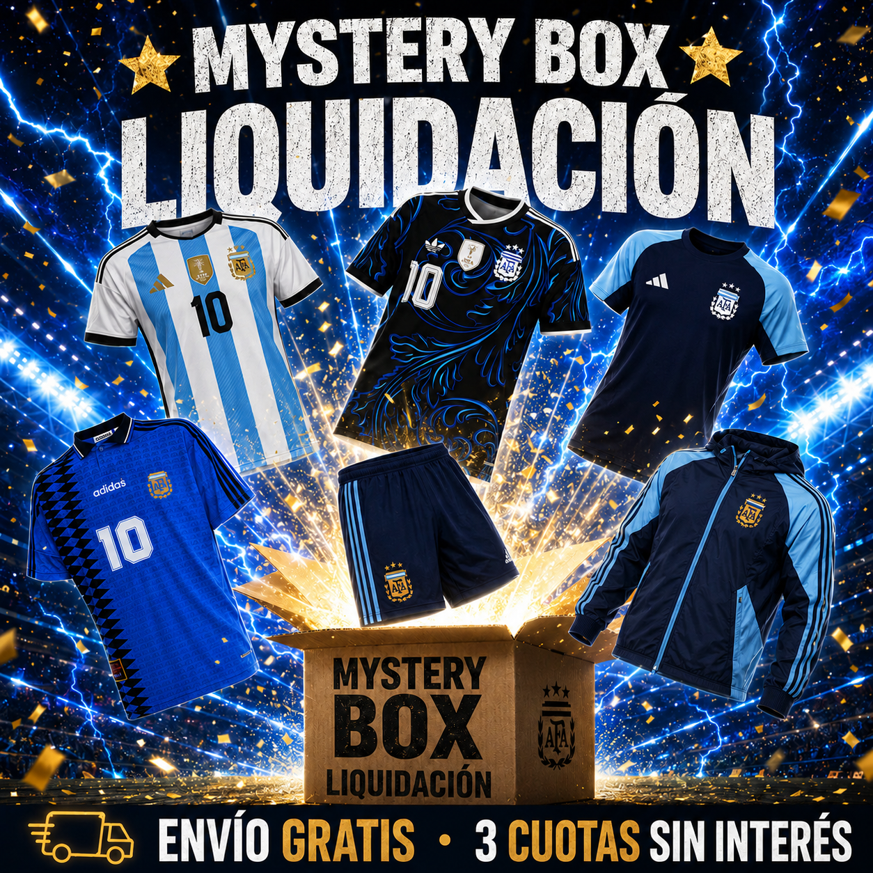 MYSTERY BOX LIQUIDACIÓN - Tu Pack Sorpresa de la Selección Argentina